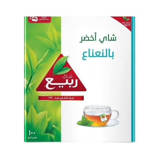 شاي الربيع اخضر بالنعناع 100 ظرف